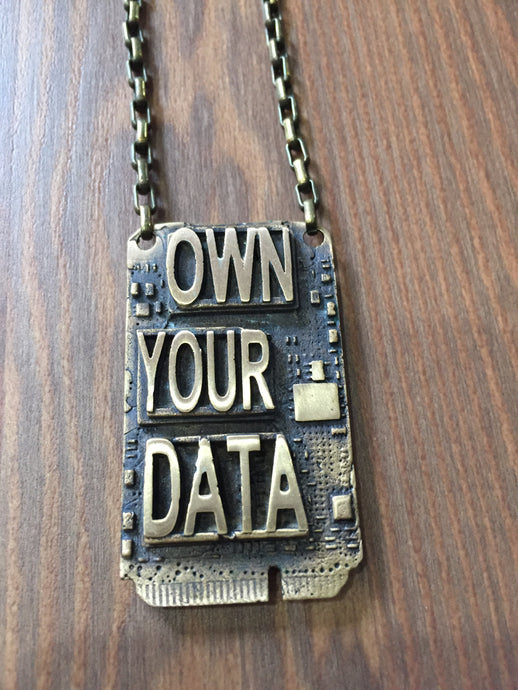 Bronze OWN YOUR DATA Necklace