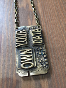 Bronze OWN YOUR DATA Necklace
